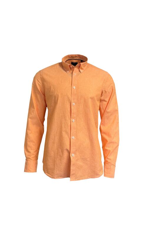 Sorrento Shirt LS Orange Stripe L 